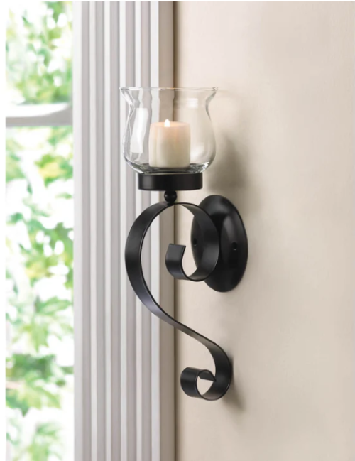 Scrolling Candle Sconce