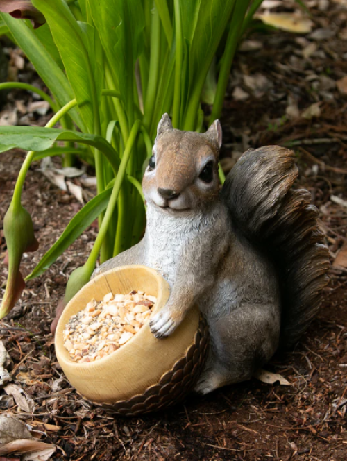 Squirrel and Acorn Bird Feeder