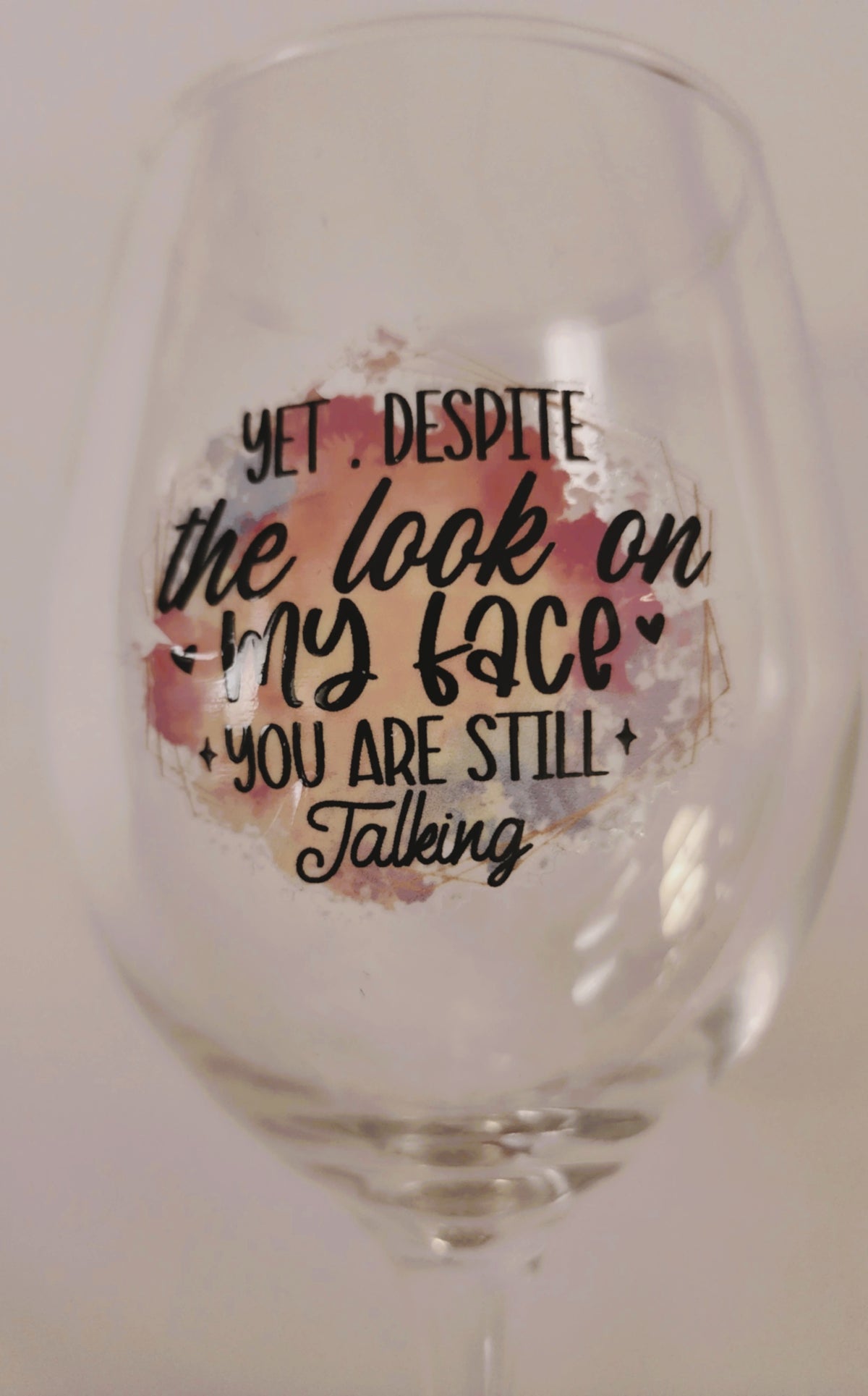 Still Talking Wine Glass