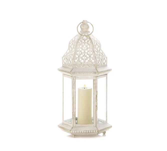 Sublime Distressed White Lanterns