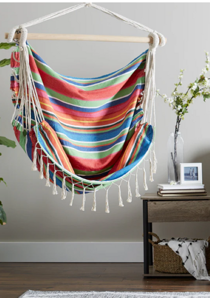 Hammock Chairs with Fringe Trim