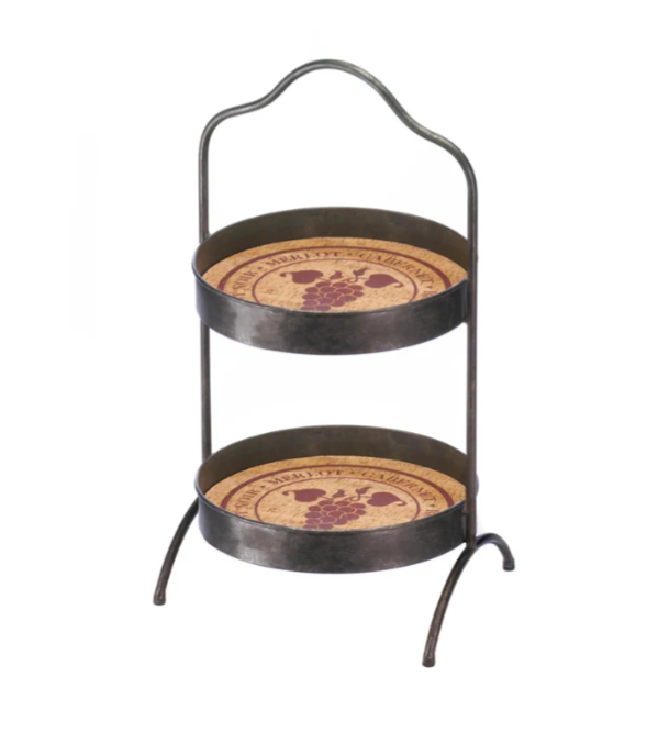 Vineyard 2-Tier Standing Tray