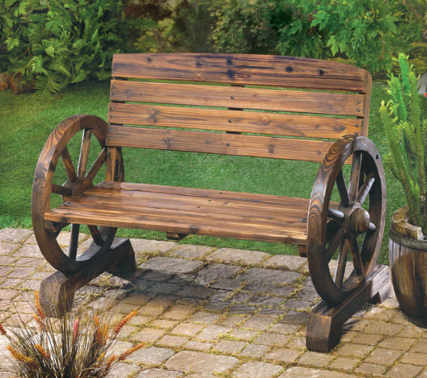 Wagon Wheel Bench