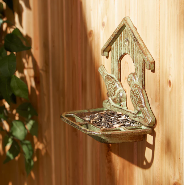 Wall Mounted Cast Iron Bird Feeder