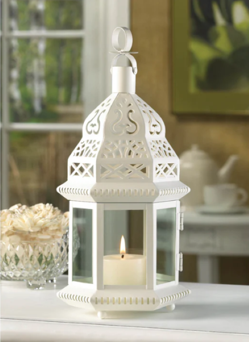 White Moroccan Style Lantern