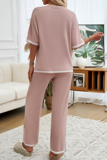 Devine Contrast Pants Set