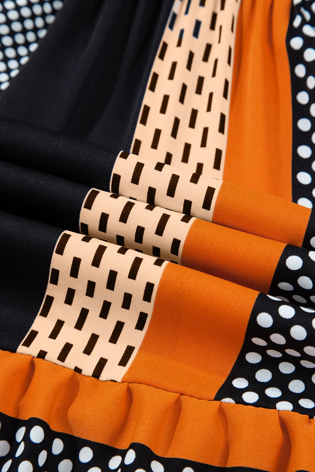 Orange Notched Mini Dress