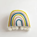 Embroidered Rainbow Pillow