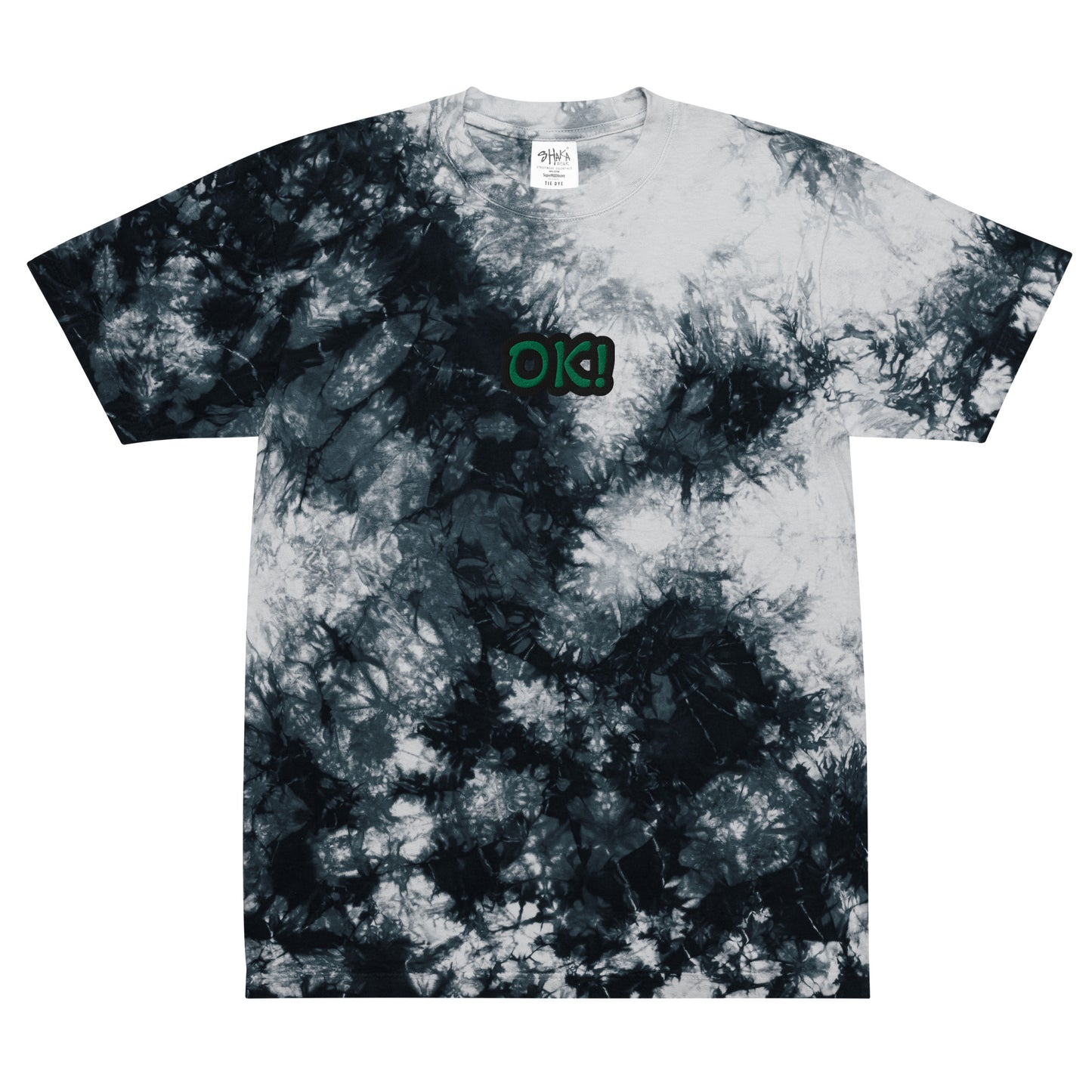 Embroidered "OK" Tie-dye T-Shirt