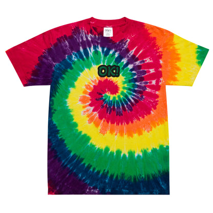 Embroidered "OK" Tie-dye T-Shirt