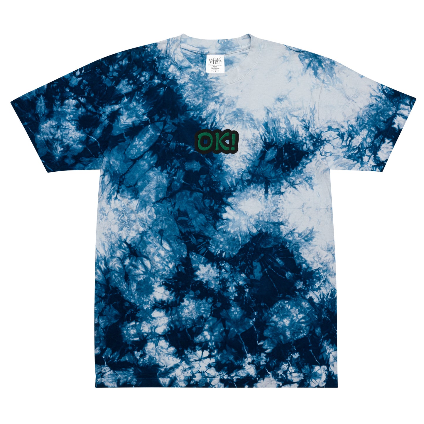 Embroidered "OK" Tie-dye T-Shirt