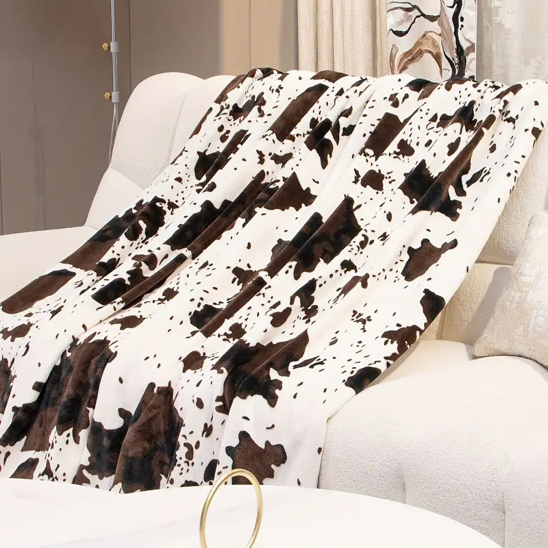 Cow Print Throw Blanket