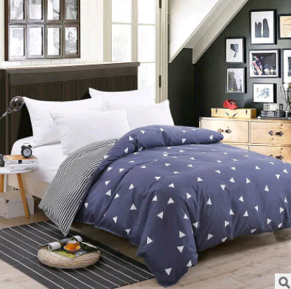 Triangle/Stripes Double Sided Duvet Cover